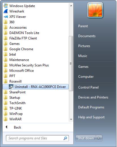 6.1.2 Uninstall the driver software from your PC 1.
