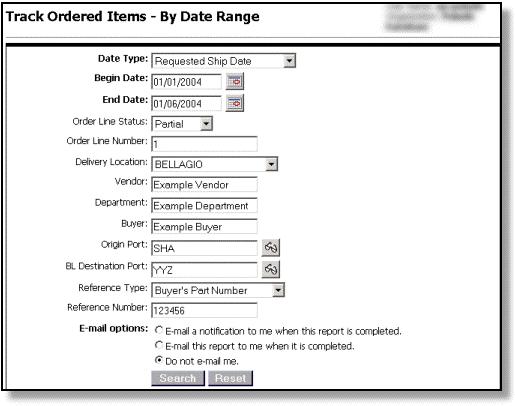 Order Management Help Track Ordered Items- By Date Range Track Ordered Items By Date Range Overview Order Management Help > Track Items by Date Range Overview When tracking ordered items by Date