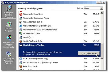 Frequently Asked Questions-FAQs To uninstall the 'MyWebSearch' toolbar: 1. Close any open Internet Explorer (IE) windows. 2.