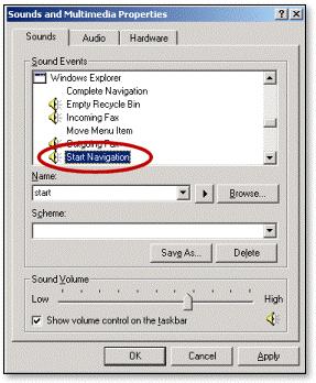 Suggested Browser Settings 3 Scroll down the list and click on Start Navigation in the Windows Explorer category. View Image 3. Selecting the Control Panel.