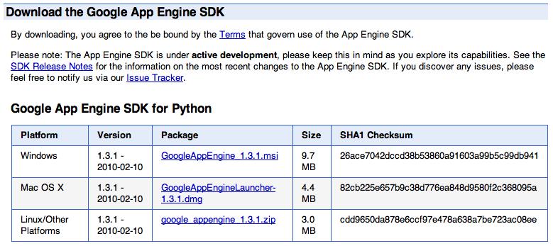 Installing and Running the Google App Engine On a Macintosh System This document describes the installation of the Google App Engine Software Development Kit (SDK) on a Macintosh and running a simple
