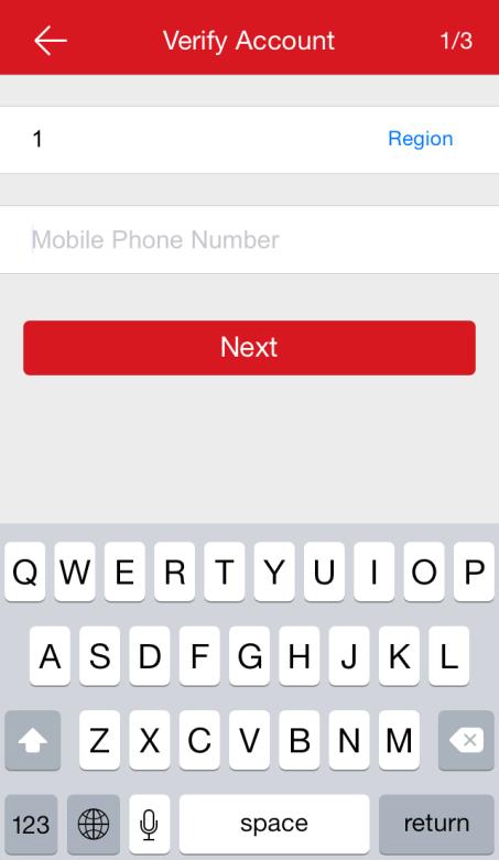 address. 5) Input the verification code in the next interface and tap Next.