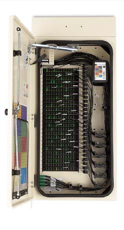 Application Provides an interconnect environment from the DF network through the optical passive splitter to the AF network in an FTTH PON OSP cabinet.