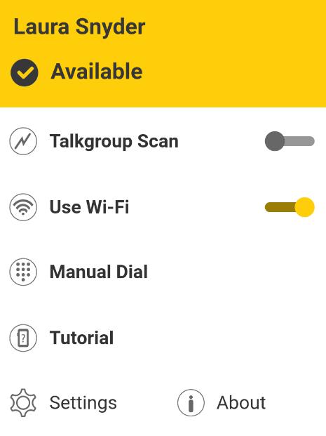To change the settings All settings except for the Boundary settings can be changed in the Sprint Direct Connect Plus settings: 1. From within the Menu, tap the Settings option.