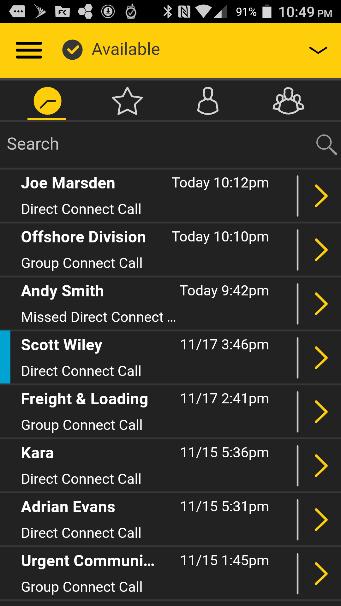 Call from History 1. Tap on the History tab to view the history of Calls and Call Alerts. History 2. Touch on the conversation you want to call, a call screen will be displayed as shown below.
