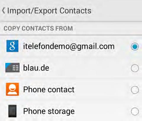 Now choose the source where your contacts are.