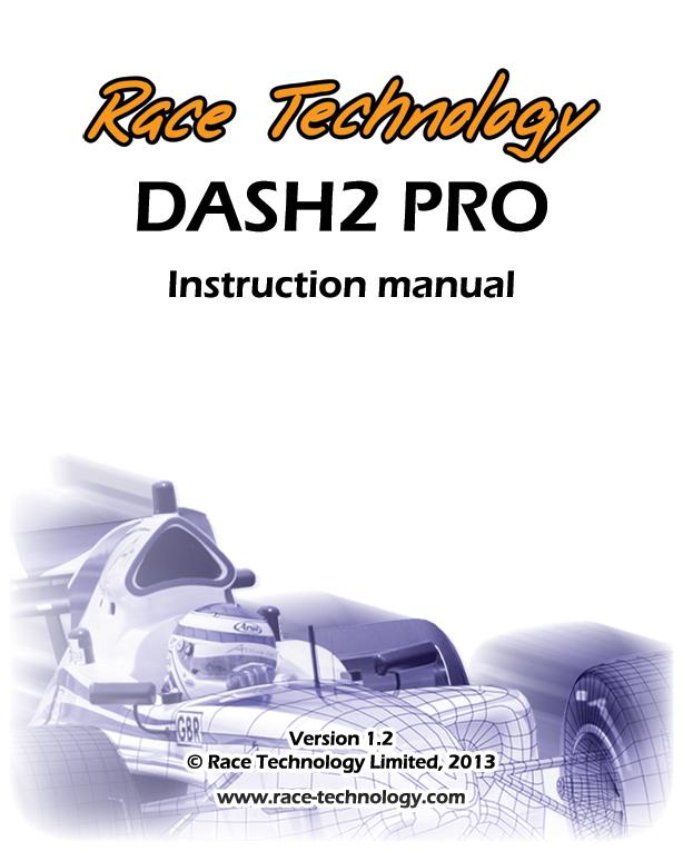 This manual is for the installation and operation of the DASH2 PRO unit, for detailed instructions on the configuration software please refer