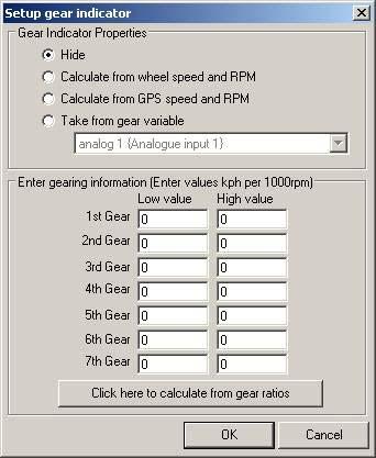 Set up the number of pulses per engine revolution from the engine speed sensor. The smoothing time for the RPM can also be set here.