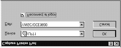 20 Click the Capture Printer Port button. The Capture Printer Port dialog box will appear.