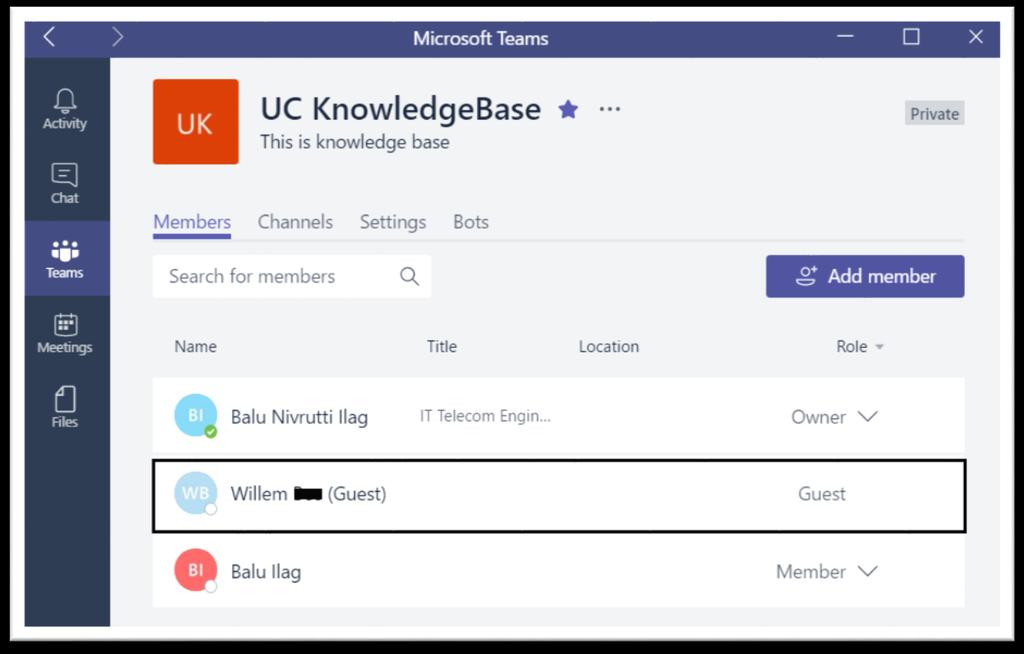 How to manage permission for guest member? 1. Logon on to Microsoft Teams then click on to Teams then click on More options and then View team. 2.