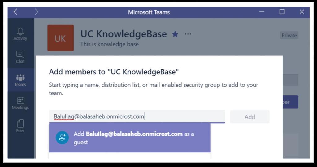 How to invite Guest users? You must be a Team owner or an Office 365 admin, to invite a guest to a team on an individual basis. Refer below image. How to find if Team has Guest account in it?