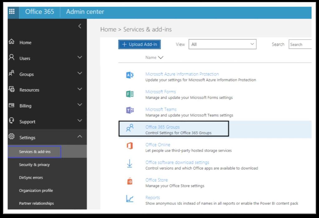 On the Office 365 Groups page, set the toggle to ON or OFF, depending if you want to let team and group owners outside your organization access Office 365 groups.