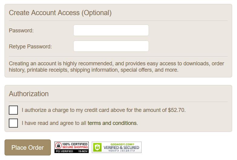 COMPLETE CHECKOUT AND CREATE YOUR ACCOUNT 1. It is very important to create an account when purchasing from Soundburst.