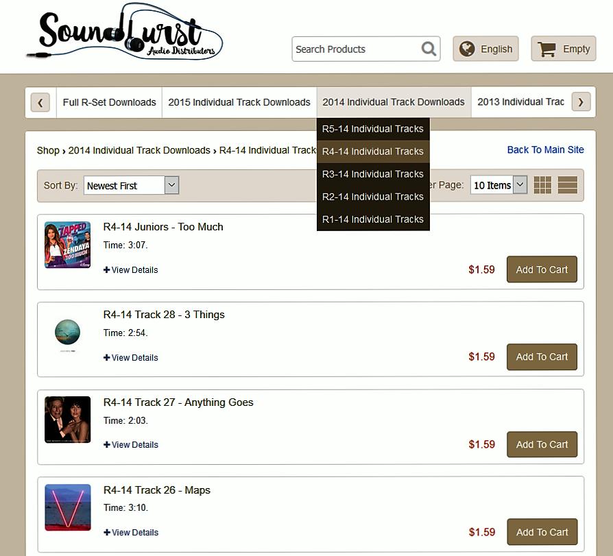 HOW TO DOWNLOAD INDIVIDUAL TRACKS 1. Go to www.soundburstaudio.com 2. On the menu bar, click on Jazzercise. 3. From The dropdown, click on Music. 4.