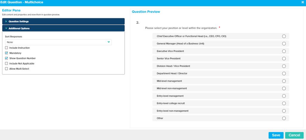 To allow respondents to select multiple response options for these