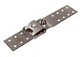 THIS BASE IS USED WHERE THE CABLE IS BURIED IN A POURED CONCRETE ROOF SLAB OR PARAPET. THE STUD ENGAGES ALL ADAPTER TYPE POINTS. CLAMP ACCEPTS CABLES THROUGH NO. 506. NOTE: AVAILABLE IN COPPER ONLY.