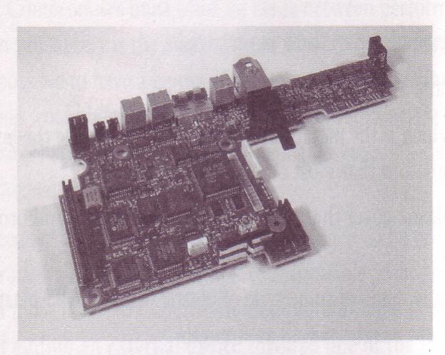 To save space, components of the video circuitry (and possibly other circuits as well are placed on a thin circuit board that connects directly to the motherboard.