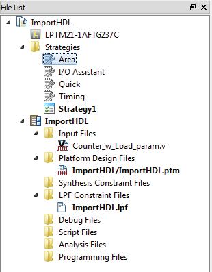 Working with Logic Importing HDL Files with Platform Manager 2 There are three primary steps to importing HDL files into a project.