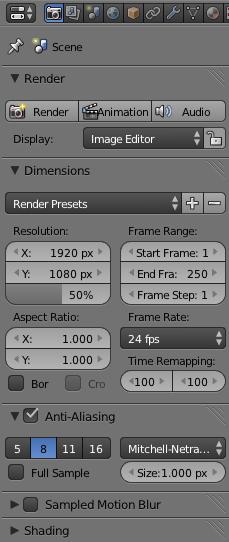 Via the render settings you can set up the output of your image, the quality, the fps of your movie etc.