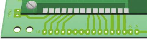 on the PCB). The long connector pins need to be on the track side of the PCB. Solder the connectors in place, taking care not to bridge (join) the individual connector pins together.