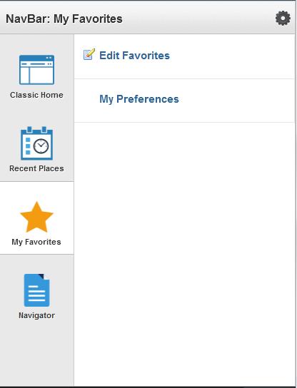 Chapter 6 Working With PeopleSoft Fluid User Interface Favorites can be added through the Add To Favorites link in classic PIA or Add to Favorites link in fluid components.