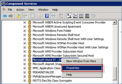 This option is only available if MS Word 97 or 2003 was previously installed on the Windows server.