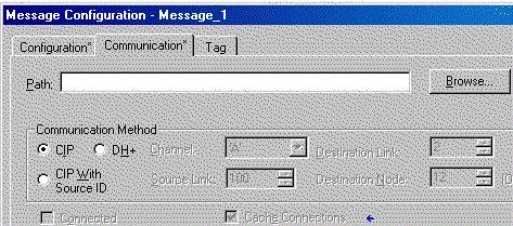 Interlocking and Data Transfer between Controllers Chapter 5 For a message to a ControlLogix controller, this Studio 5000 environment Message Configuration dialog box appears.