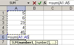 REFERENCING ADJACENT CELLS IN A FORMULA Instead of typing the cell addresses in a formula, you can reference the cells by selecting them with your mouse.