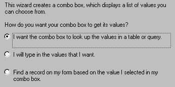 CREATING A DROP DOWN LIST (COMBO BOX) Combo boxes in forms allow the data entry person to click a down arrow which will list choices that can be placed in the field.