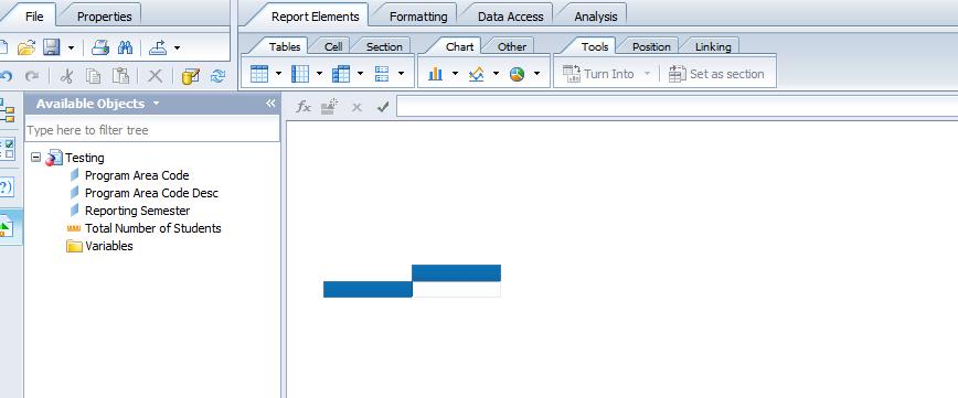 We will now begin building a basic report. In the example we ll use a reporting element called a Crosstab.