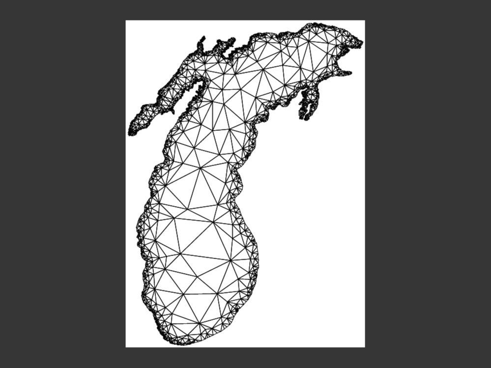 Triangulated irregular networks can be quite large, and look quite complex.