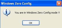 NOTE: To return to use Client utility, uncheck Windows Zero Config box. 4.