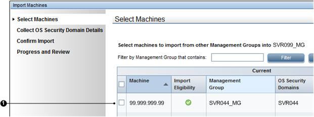 Machines and authenticator state Security interface Import Machines wizard quick tour The Import Machines wizard guides you through the steps to