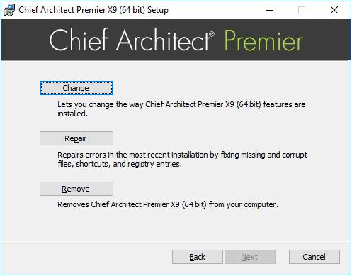 Chief Architect X9 Downloading Chief Architect Software To download and install Chief Architect X9, begin by logging in to your Chief Architect account at chiefarchitect.com.