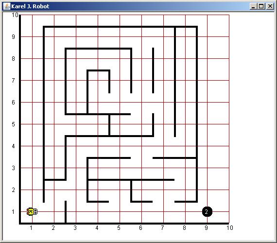 AP Computer Science Project 4: Labyrinth Specifications: In this version of the labyrinth, you will send a robot (Karel) into a maze and have it find the solution to the maze recursively.