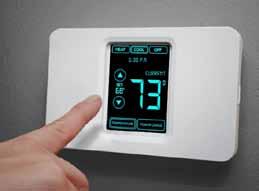For a thermostat this would likely be a loop around the outside of the entire box, completely invisible to the user, but able to drive long-range detection.