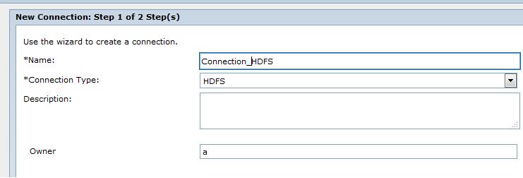 Creating an HDFS Connection In Test Data Manager, create an HDFS connection and use the connection as a source or a target when you perform TDM operations. 1. Log in to Test Data Manager. 2.