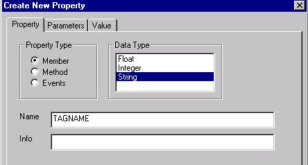 User Element Tutorial Section 5 Display Services Configuration Figure 142. Create New Property Dialog e. Click OK.