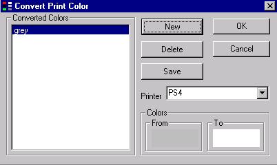 Color Mapping for Printing Section 5 Display Services Configuration a. Click and hold on the To bo
