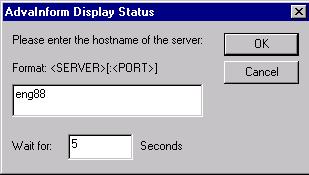 Checking Display Server Status Section 2 Setup and Startup Display Server Status.