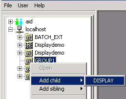 Section 3 A Quick Tutorial Building a Trend Display a. Select GROUP1 in the Object Browser. Then right click on GROUP1, and choose Add child > DISPLAY from the context menu, Figure 25.