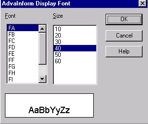 Properties Dialog Section 5 Display Services Configuration Figure 47. Font Dialog Box Table 16.