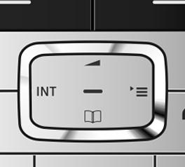 Using the phone Using the phone Using the control key Below, the side of the control key that you must press in the respective operating situation is marked in black (top, bottom, right, left,