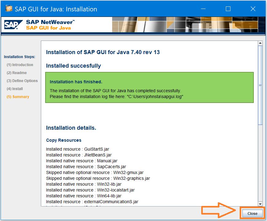 A popup window may appear and will ask you about the Trust Level of the SAP application.