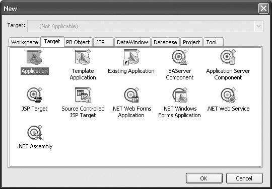 Create a target Create a target Where you are Create a new workspace > Create a target Specify an icon for the application Change the size of the main window Run the application Now you create a new