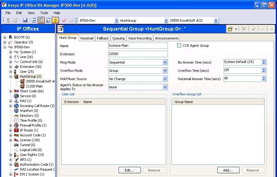4.3. Administer Hospitality Hunt Group From the configuration tree in the left pane, right-click on HuntGroup and select New from the pop-up list to add a new hunt group.