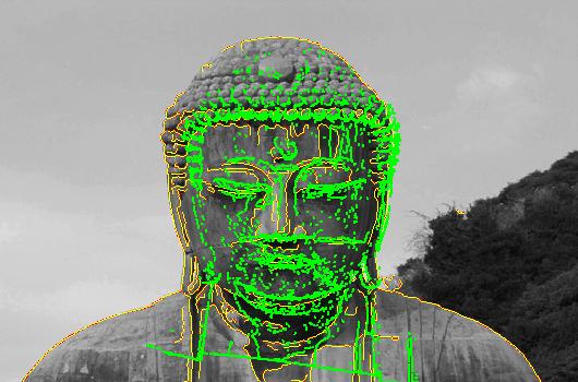 Figure 11: Texture image of the Great Buddha of Kamakura Figure 13: Aligned color texture on the 3D geometric model [2] Y. Sato, M. D. Wheeler, and K.