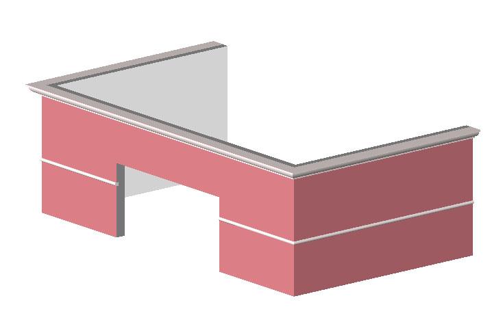 Revit and 3DS MAX AU 2005 7 In this instance the wall is defined as brick and the profiles as precast concrete. Fig 22.