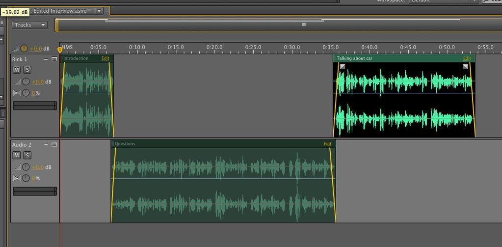 As a general rule, every audio file in a track should have a slight fade applied to it.