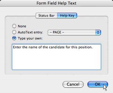 Adding Instructions to a Form Element In addition to clear instructions in the layout of your form, you can also add short instructions to each form element that will pop up in a separate window when